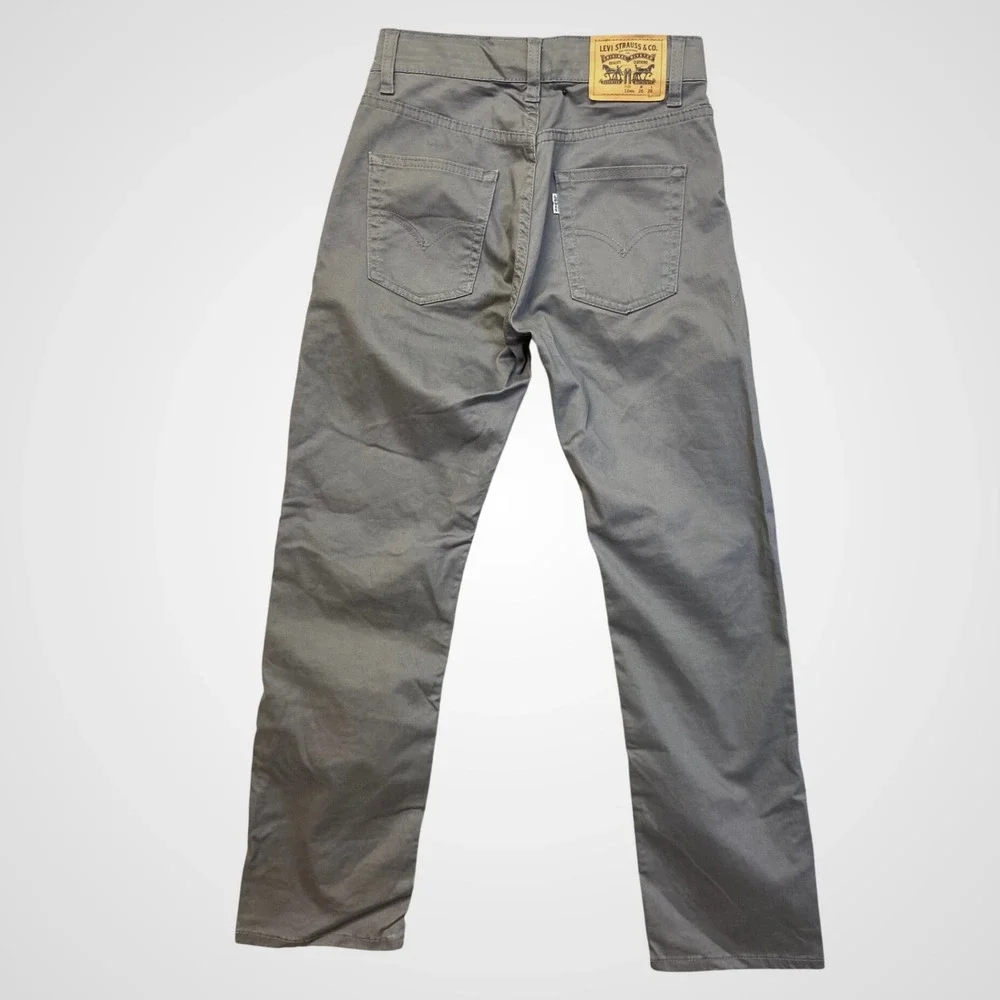 Levis 514 Straight Pants Kids 12 REG Grey Excellent Adjustable Waist‎ Cotton